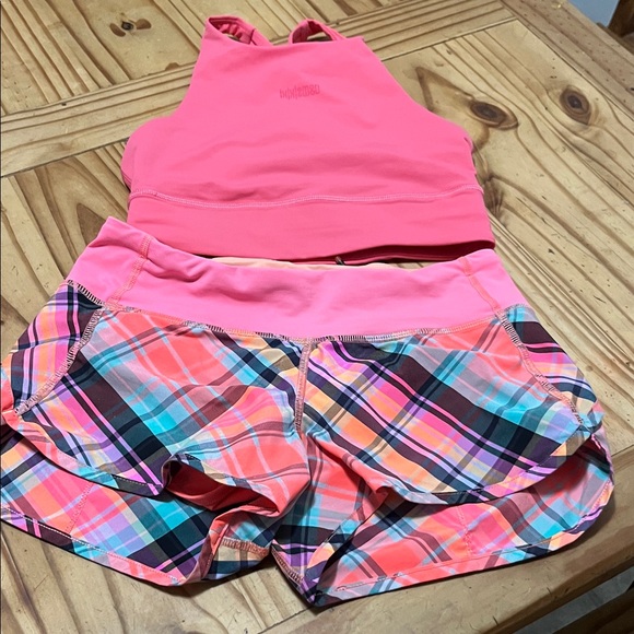 lululemon athletica Pants - SET Lululemon Energy High- Neck Line Bra *Motif Speed/Short *2-way Stretch